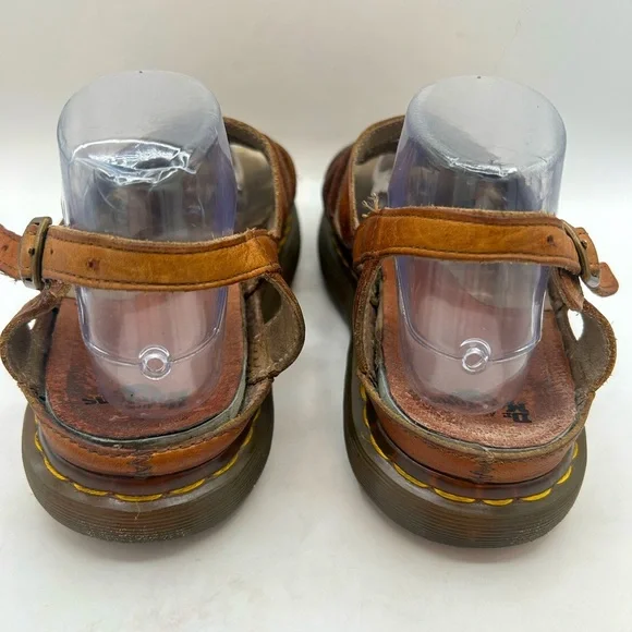 Vintage Dr. Martens Daisy Brown Leather Fisherman Sandals Chunky Women’s SZ 10 - Picture 9 of 17